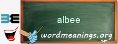 WordMeaning blackboard for albee